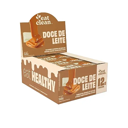 Barrinha De Proteina: Doce De Leite 45G Display C/ 12 Eat Clean Dux Nutrition