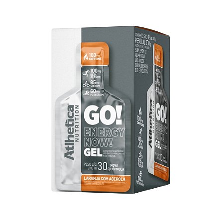 Go! Energy Now Gel Laranja Com Acerola 30G C/10 Atlhetica Nutrition