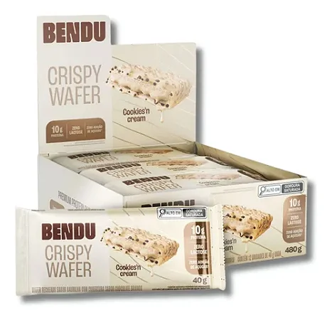 Crispy Wafer Cookies 40g Display C/12 Unidades – Bendu