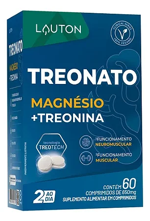 Treonato de Magnésio + Treonina 60 cápsulas – Lauton