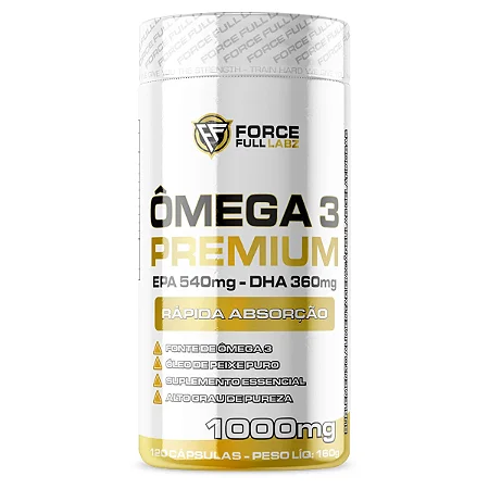 Ômega 3 Premium EPA 540mg DHA 360mg – 120 cápsulas – Force Full Labz