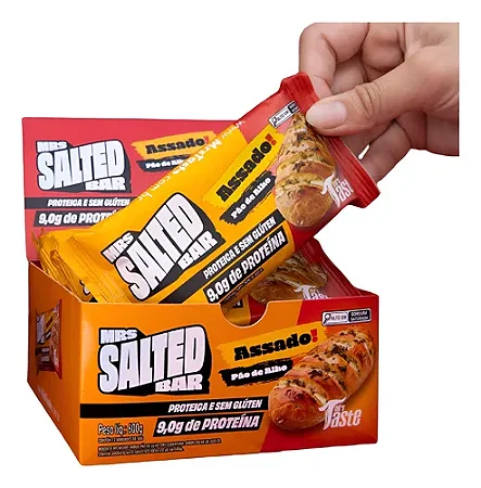 Taste Cookie Bar BR Salted Pão de Alho 50g Display c/12 unidades – Mrs Taste