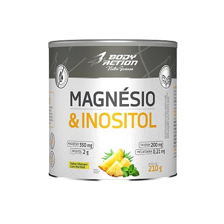 Magnésio & Inositol 210g Sabor Abacaxi com Hortelã – BodyAction