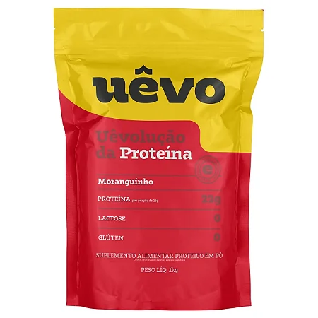 Proteína em Pó Morango 1kg – Uevo (Refil)