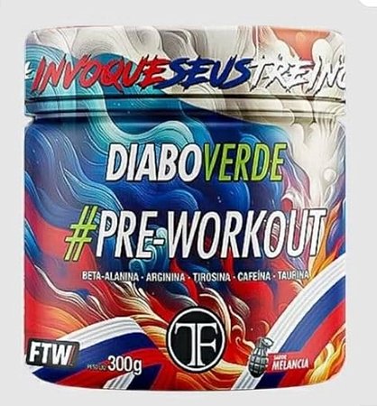 Diabo Verde #Pre-Workout 300g Tadalafellas – Melancia com 12 Unidades – FTW