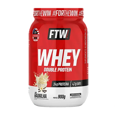 Whey Double Baunilha 900g com 12 Unidades – FTW