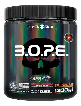 B.O.P.E Fruit Punch 300g – Combo com 12 Unidades – Black Skull