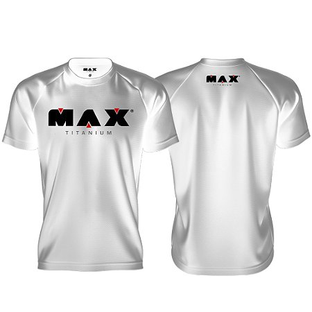 CAMISETAS DRY BRANCA TAM G MAX TITANIUM