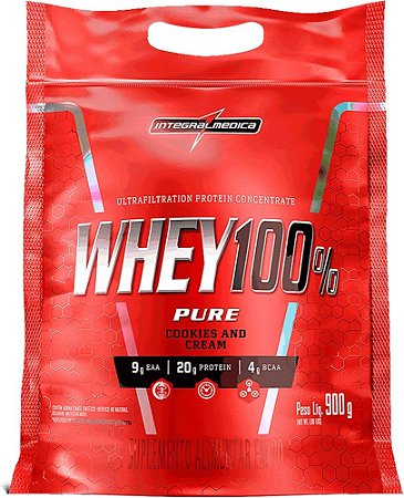 Whey 100% Pure Refil Cookies 900g Combo com 6 Unidades – Integralmédica