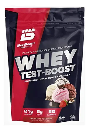 Whey Test-Boost 900g Refil Cookies and Cream Combo com 6 Unidades – Bio Sport