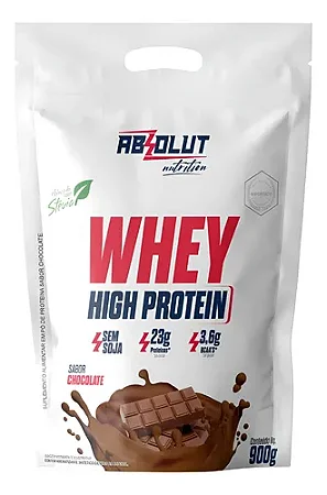 Whey Refil High 900g Chocolate Combo com 6 Unidades – Absolut Nutrition