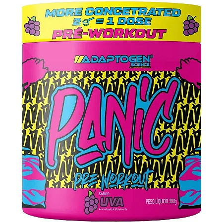 Panic Pre-Workout Uva 300g Combo com 6 Unidades – Adaptogen
