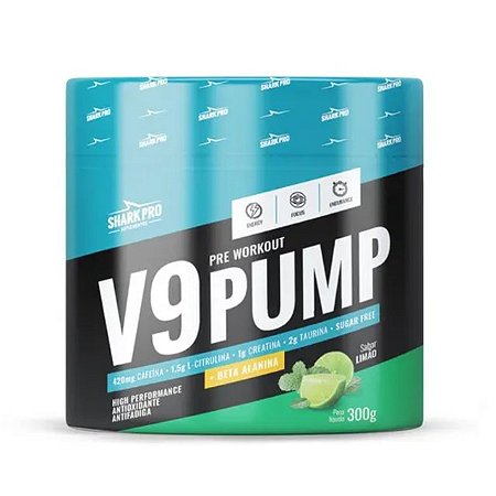 V9 Pump Pré-Treino 150g Limão Combo com 6 Unidades – Shark Pro