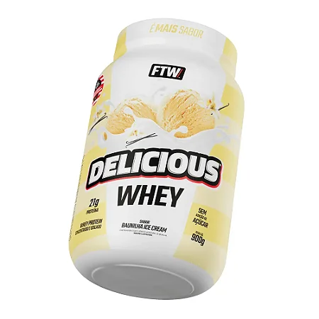 Delicious Whey 900g Baunilha Ice Cream FTW