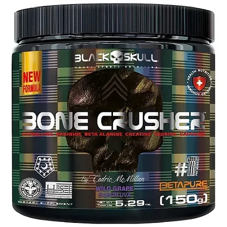Bone Crusher Wild Grape 150g Combo com 6 Unidades – Black Skull