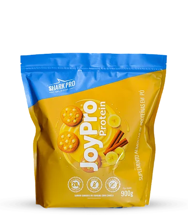 Whey Protein Joypro Pouch 900g Bol Banana com Canela – Shark Pro