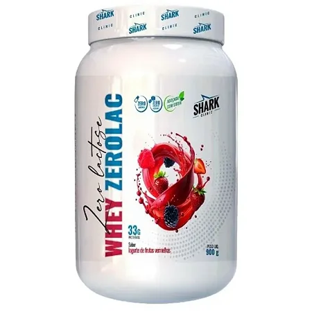 Whey Zerolac Pote 900g Iogurte com Frutas Vermelhas Linha Clinic – Shark Pro