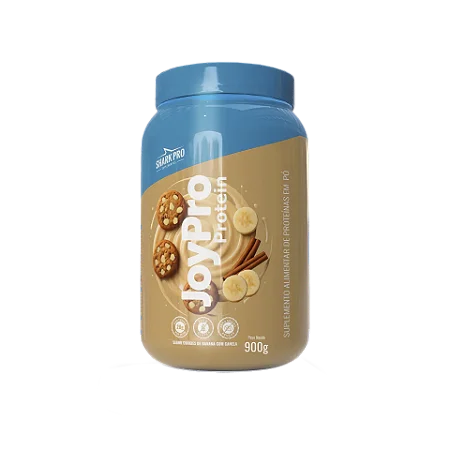 Whey Protein Joypro Pote 900g Bol Banana com Canela – Shark Pro