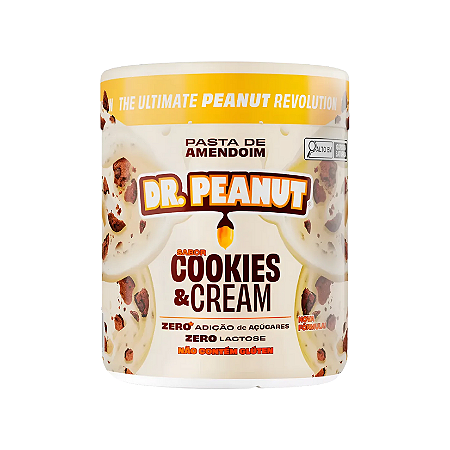 PASTA DE AMENDOIM COOKIES E CREAM 400G DR PEANUT