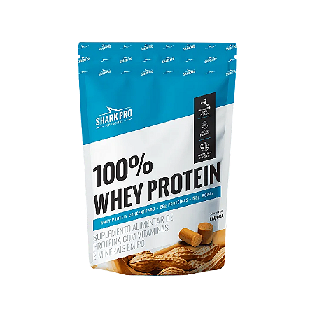 100% WHEY PROTEIN REFIL 900G PAÇOCA SHARK PRO