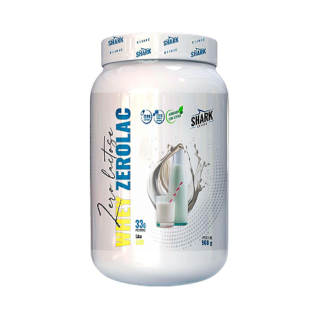 WHEY ZEROLAC POTE 900G LEITINHO LINHA CLINIC SHARK PRO