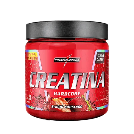 CREATINA HARDCORE MORANGO 350G INTEGRALMEDICA