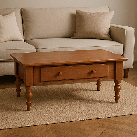 Mesa de centro com gaveta