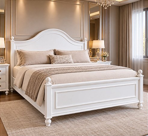 Cama Imperial em Laca Madeira Maciça