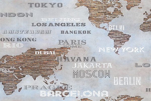 Papel De Parede Les Aventures 4 11202209 Mapa Lutèce Rolo de 10mx53cm