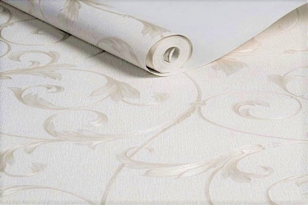 Papel de Parede Magnific AB-16 Arabesco Bege Vinílico - Rolo de 9,50mx53cm