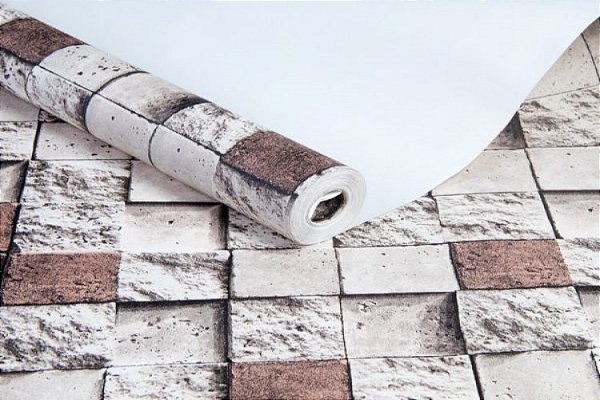 Papel de Parede Magnific AB-52 - Pedra Canjiquinha Quadrada 3D Vinílico - Rolo de 9,50mx53cm