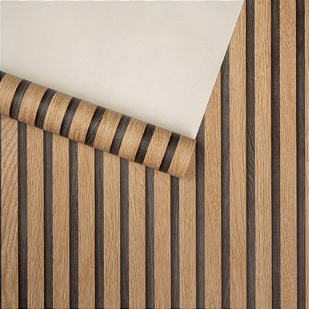 Papel De Parede Madeira Ripada 3D Vinílico Texturizado Rolo de 9,50mx53cm