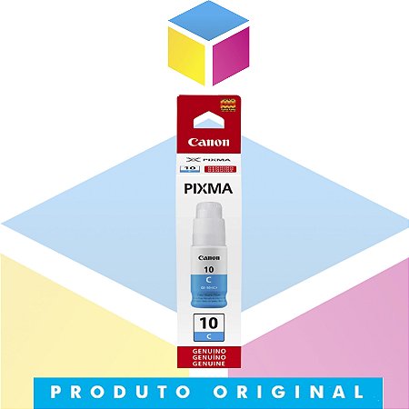Tinta Canon Gl 10 GI-10 C Ciano | Tanque de Tinta Pixma Maxx G 5010 G 6010 G 7010 | Original 70ml