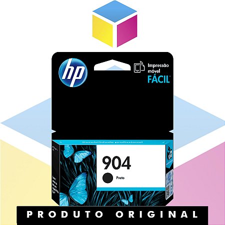 Cartucho de Tinta HP 904 Preto | Officejet Pro 6970 T6M00AB T6M00AL | Original 8ml