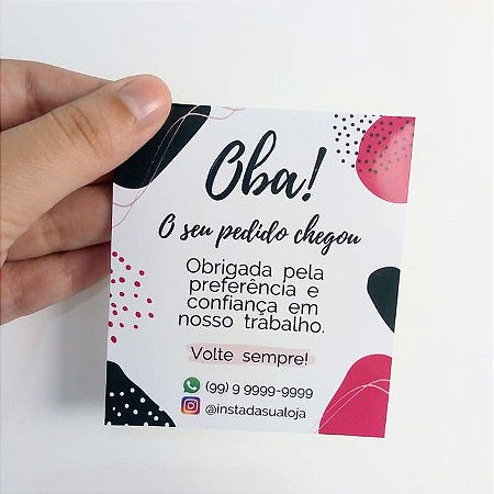 CARTÃO DE AGRADECIMENTO - VERNIZ TOTAL FRENTE