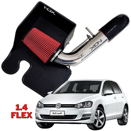 Kit Intake Inox + Filtro De Ar Esportivo Golf 1.4 Tsi Flex