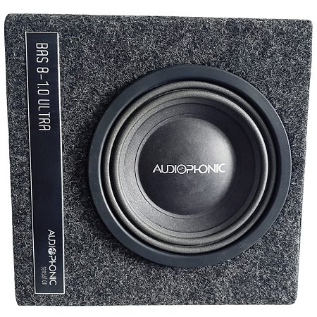 Caixa Selada Mdf Audiophonic Bas Ultra Subwoofer 8 Polegadas 200w Rms
