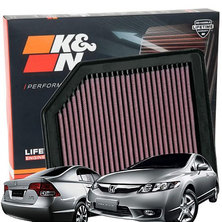 Filtro De Ar Esportivo Original K&n New Civic 1.8 2006 a 2012  Kn 33-2342