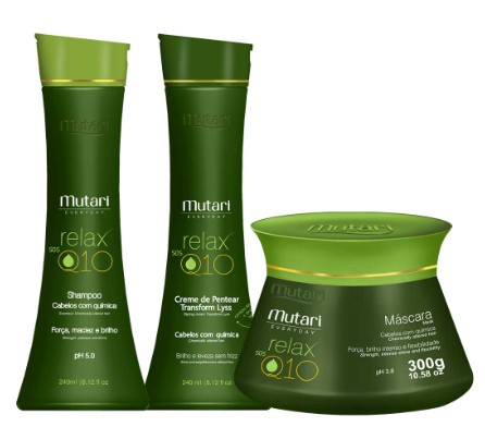 Mutari Kit Relax Sos Q10 Shampoo + Creme Pentear + Máscara