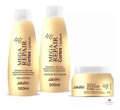 Kit Mega Reparação Life Hair Reconstrução Hidratação 3x500ml