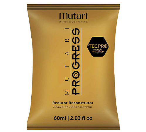 Sachê Redutor Reconstrutor Mutari Progress PROF - ESCOVA PROGRESSIVA sem formol 60 ml Mutari