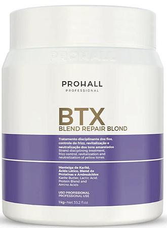 Botox Capilar Selagem Orgânica Blend Repair Blond 1kg Prohall