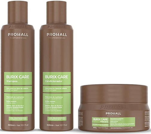 Kit Burix Care - Shampoo, Condicionador e Máscara 300ml