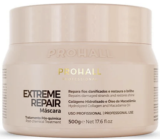 Máscara Profissional Ultra Nutritiva Extreme Repair 500g Prohall