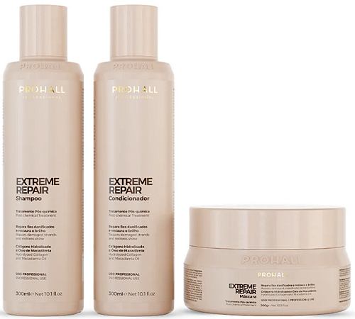 Kit Extreme Repair Home Care Extrato de Macadâmia Prohall