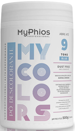Pó Descolorante 9 Tons Blue 500g - Mycolors MyPhios