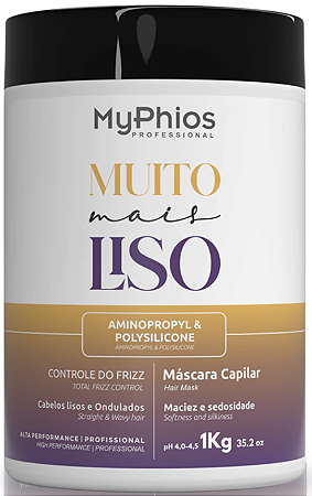 Muito Mais Liso - Máscara Hidratação Capilar 1Kg MyPhios