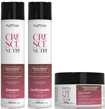 Cresce Nutri - Kit Completo Nutrição Capilar MyPhios