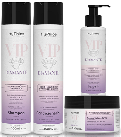 VIP Diamante - Kit Completo Harmonização Capilar 300ml MyPhios