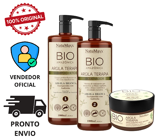 Kit Completo Bio Amazonia 3 passos Natumaxx
